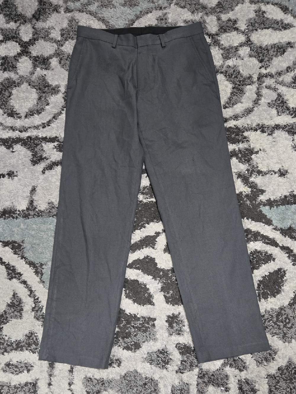 32x32 Men's Kenneth Cole Gray Dress Pants - Classic Straight Fit